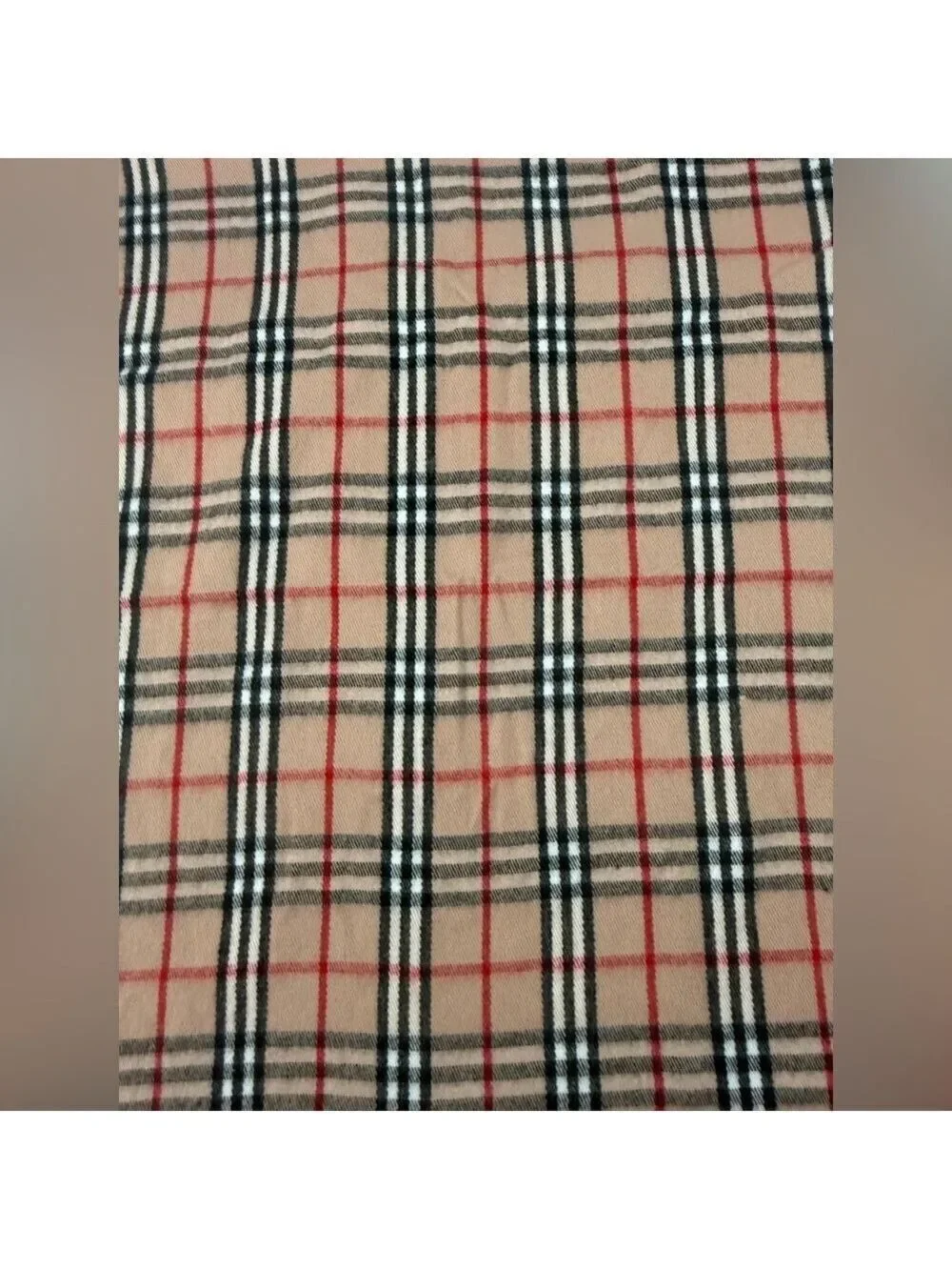 Royal Rossi Plaid Cashmere Wrap Shawl Blanket Scarf Tan Red Oversized Cozy